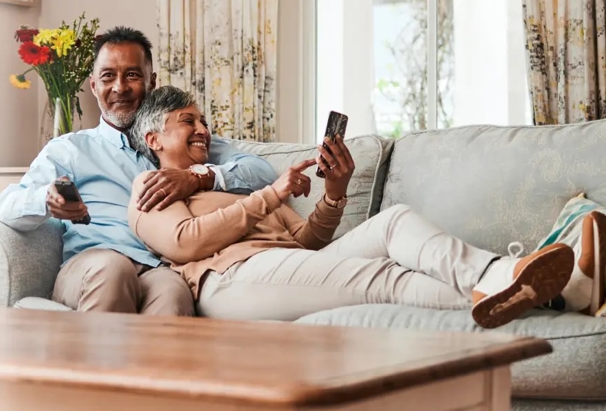 couple sitting on couch