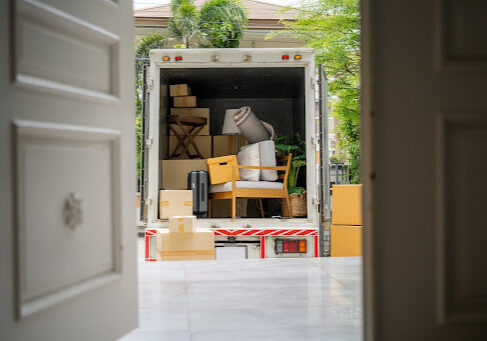 A packed up moving truck